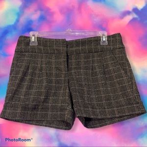 Tweed Style Plaid Shorts
